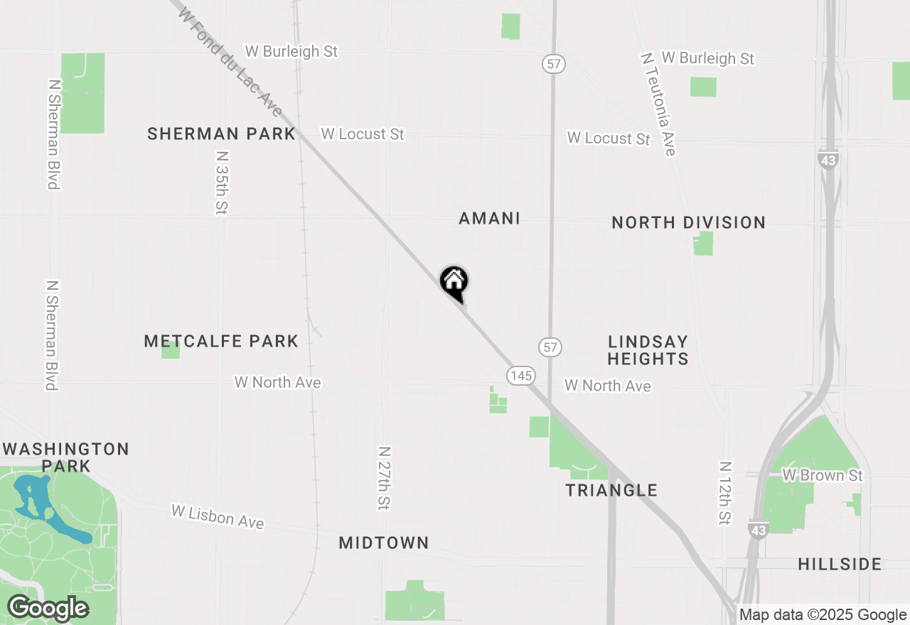 Map of 2419 W Fond Du Lac Ave, Milwaukee, WI 53206