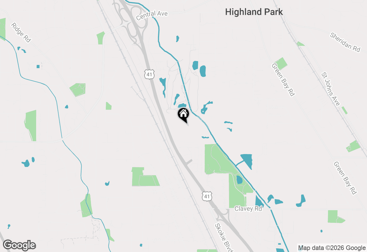 Map of 1071 Deerfield Place, Highland Park, IL 60035