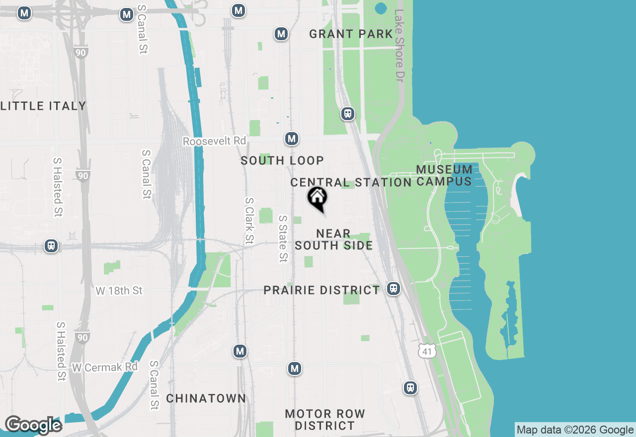 Map of 1464 S Michigan Avenue #1309, Chicago, IL 60605