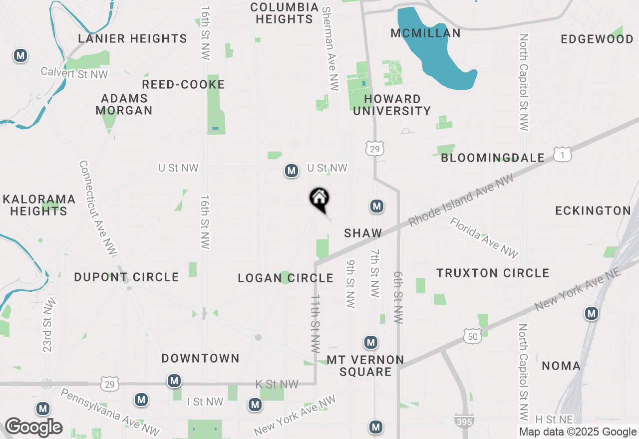 Map of 1733 11th Street Nw, Washington, DC 20001