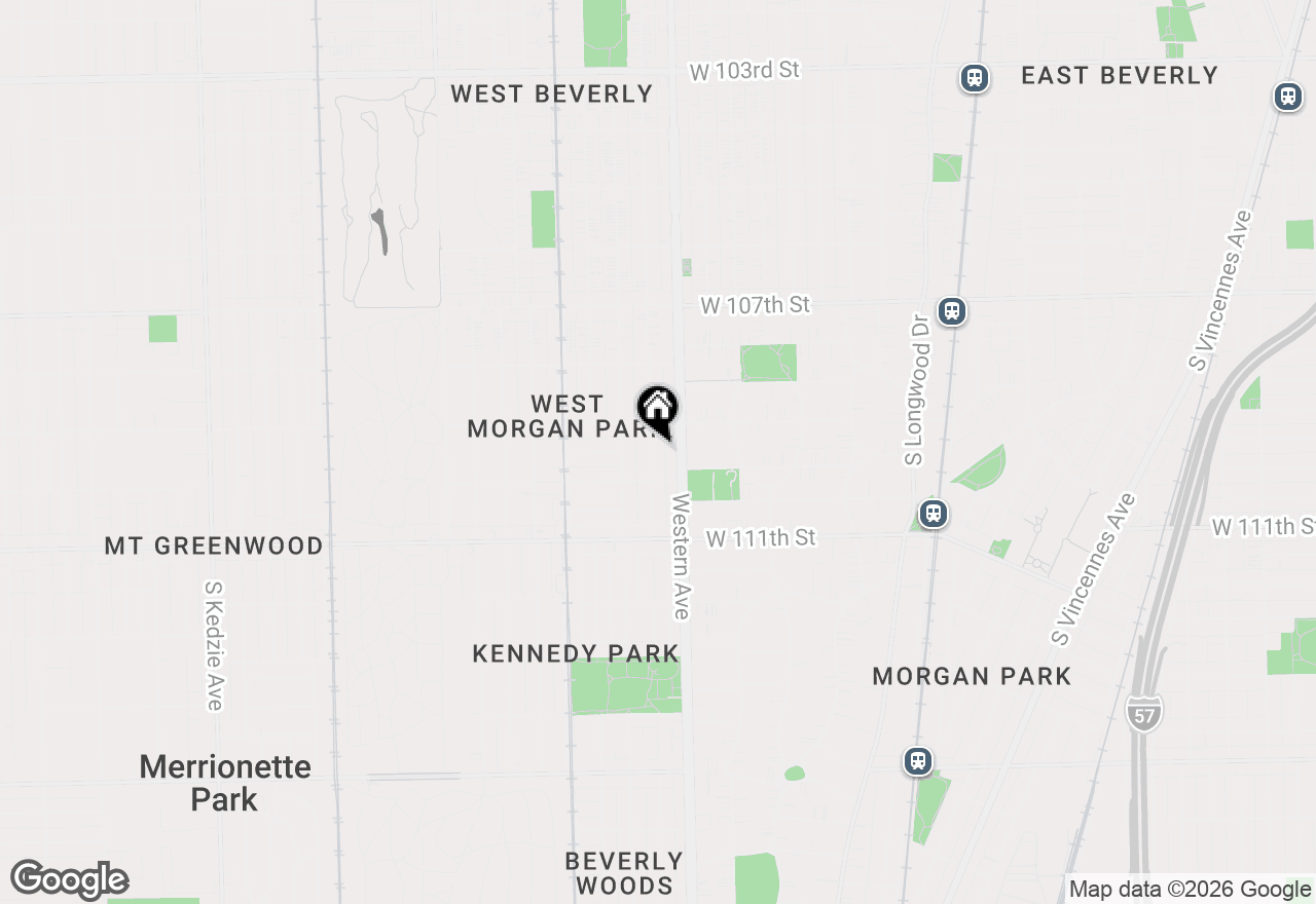 Map of 10931 S Artesian Avenue #1R, Chicago, IL 60655