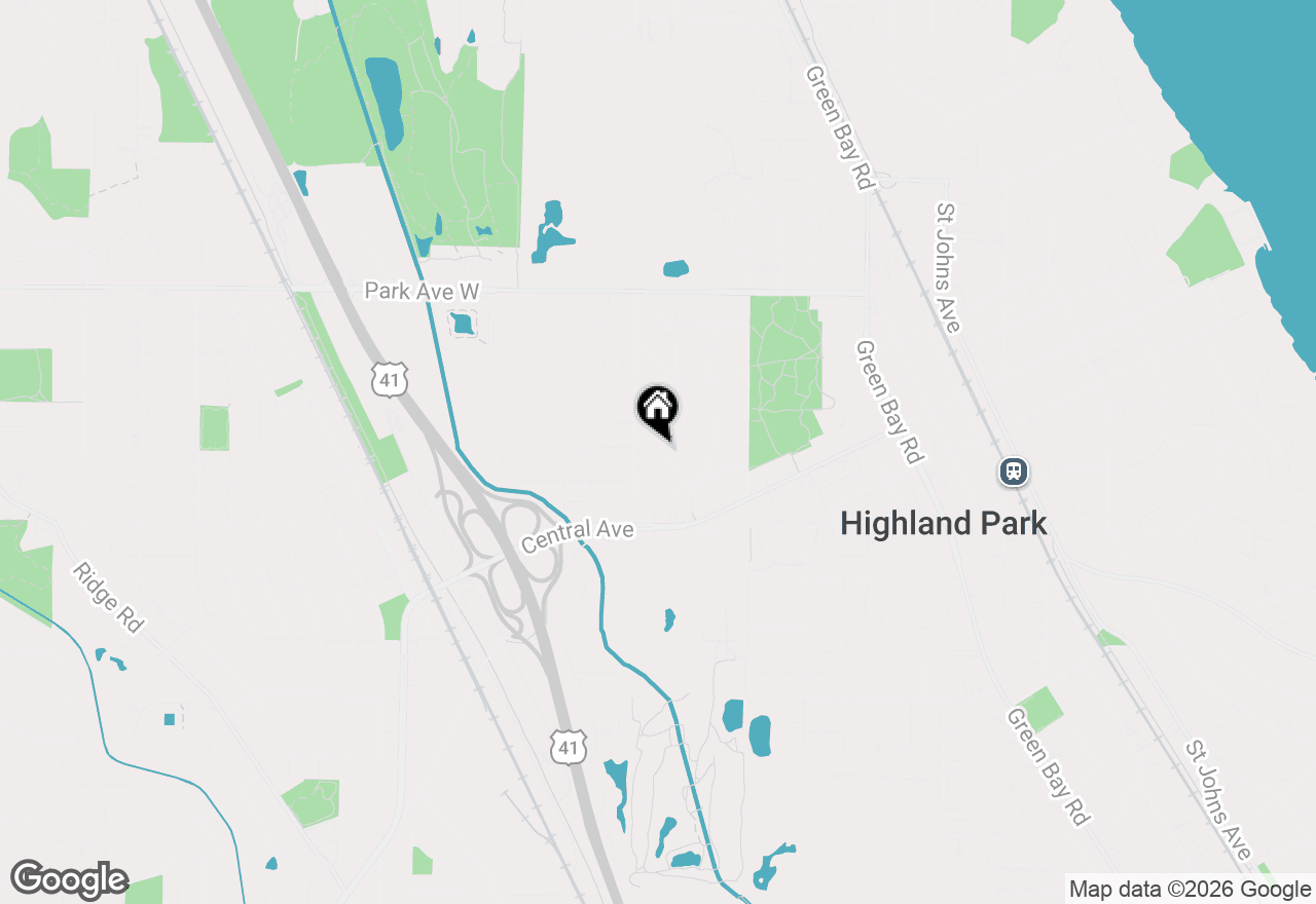 Map of 1726 Elmwood Avenue, Highland Park, IL 60035