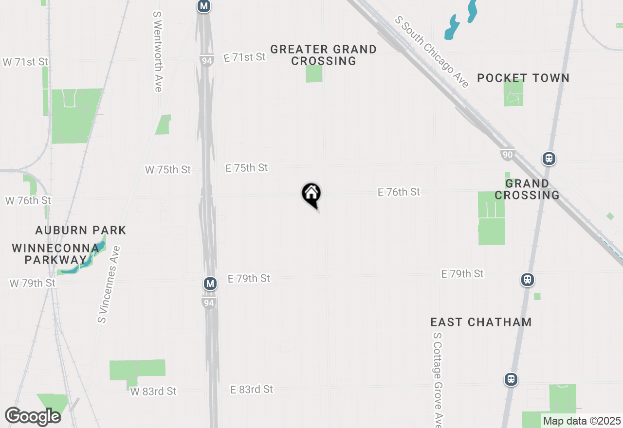 Map of 7647 S Calumet Avenue, Chicago, IL 60619