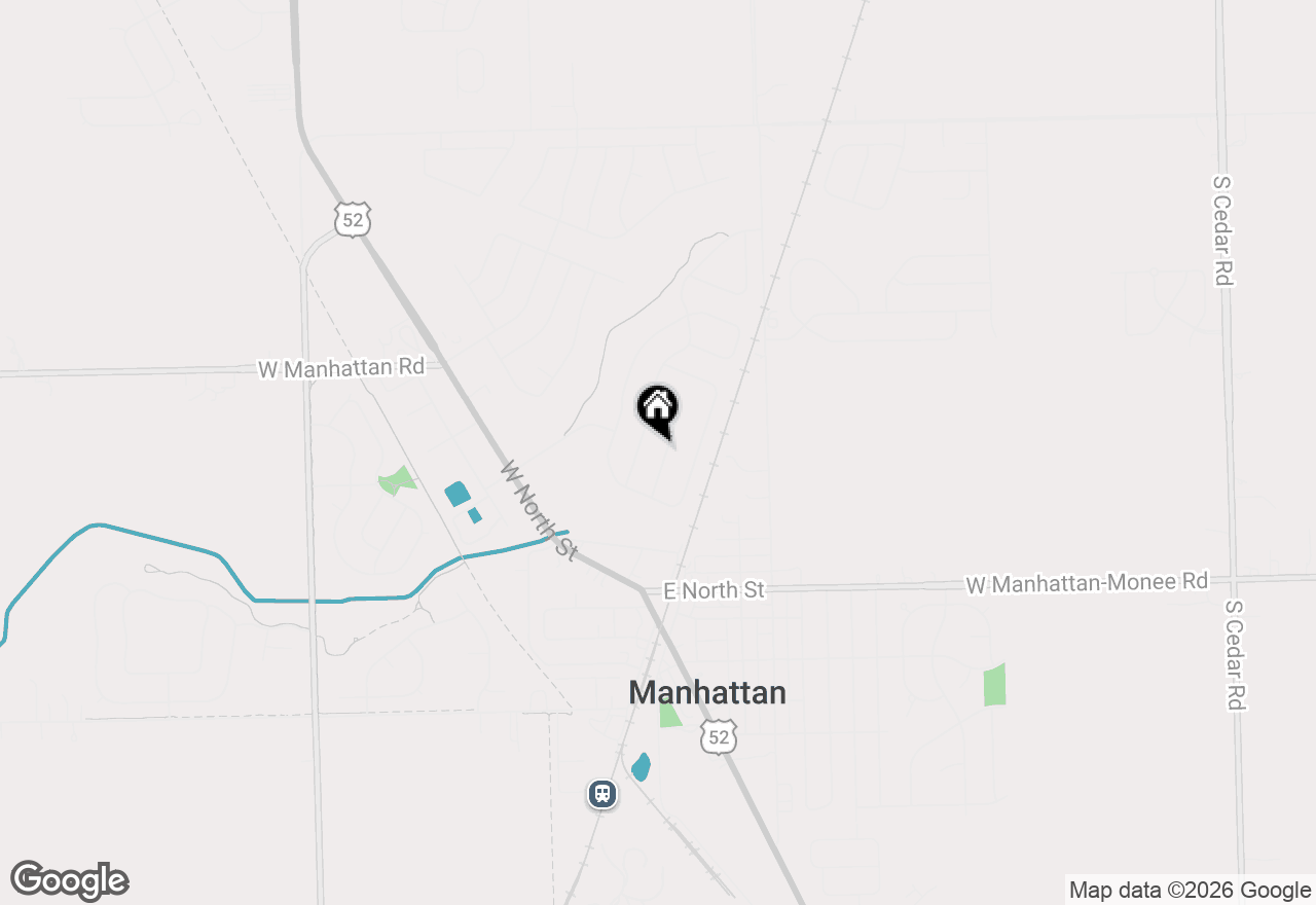 Map of 25346 Bann Street, Manhattan, IL 60442