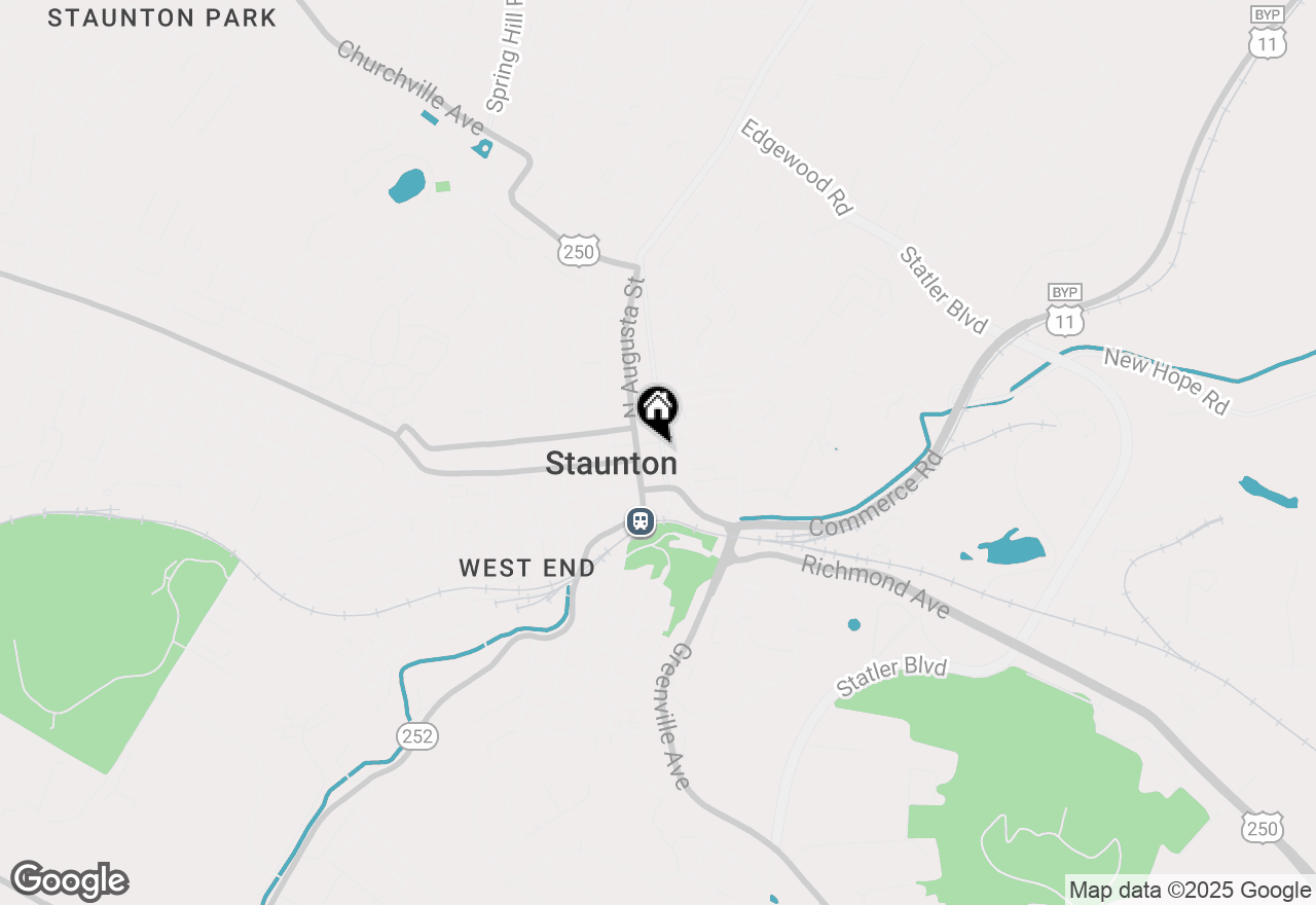 Map of 23 E Beverley Street, Staunton, VA 24401