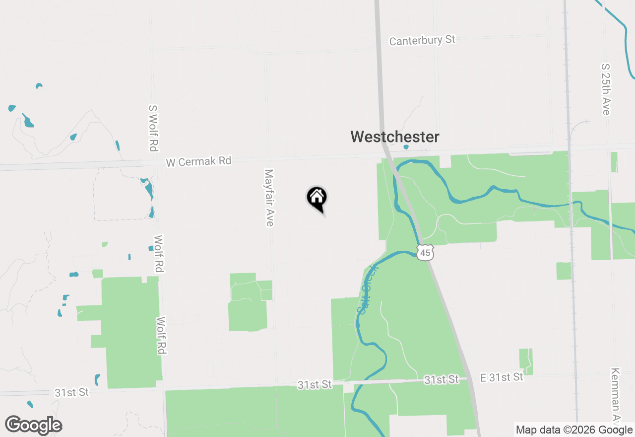 Map of 10623 Windsor Drive, Westchester, IL 60154