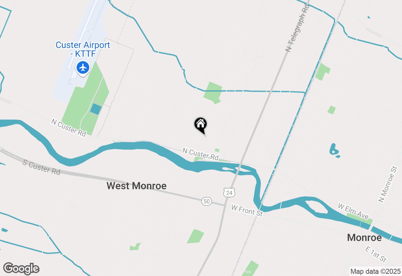 Map of 162 Ross Drive, Monroe, MI 48162