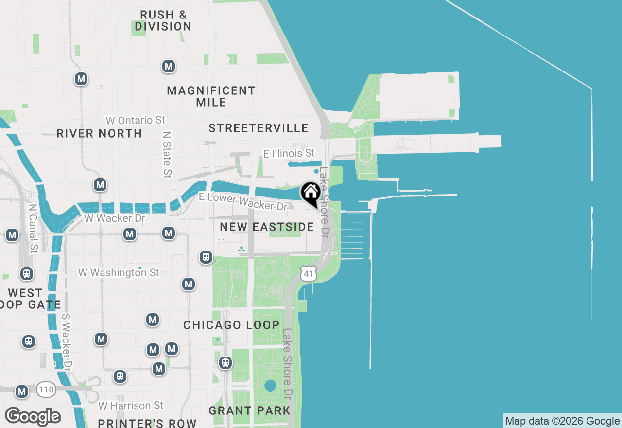 Map of 450 E Waterside Drive #1209, Chicago, IL 60601
