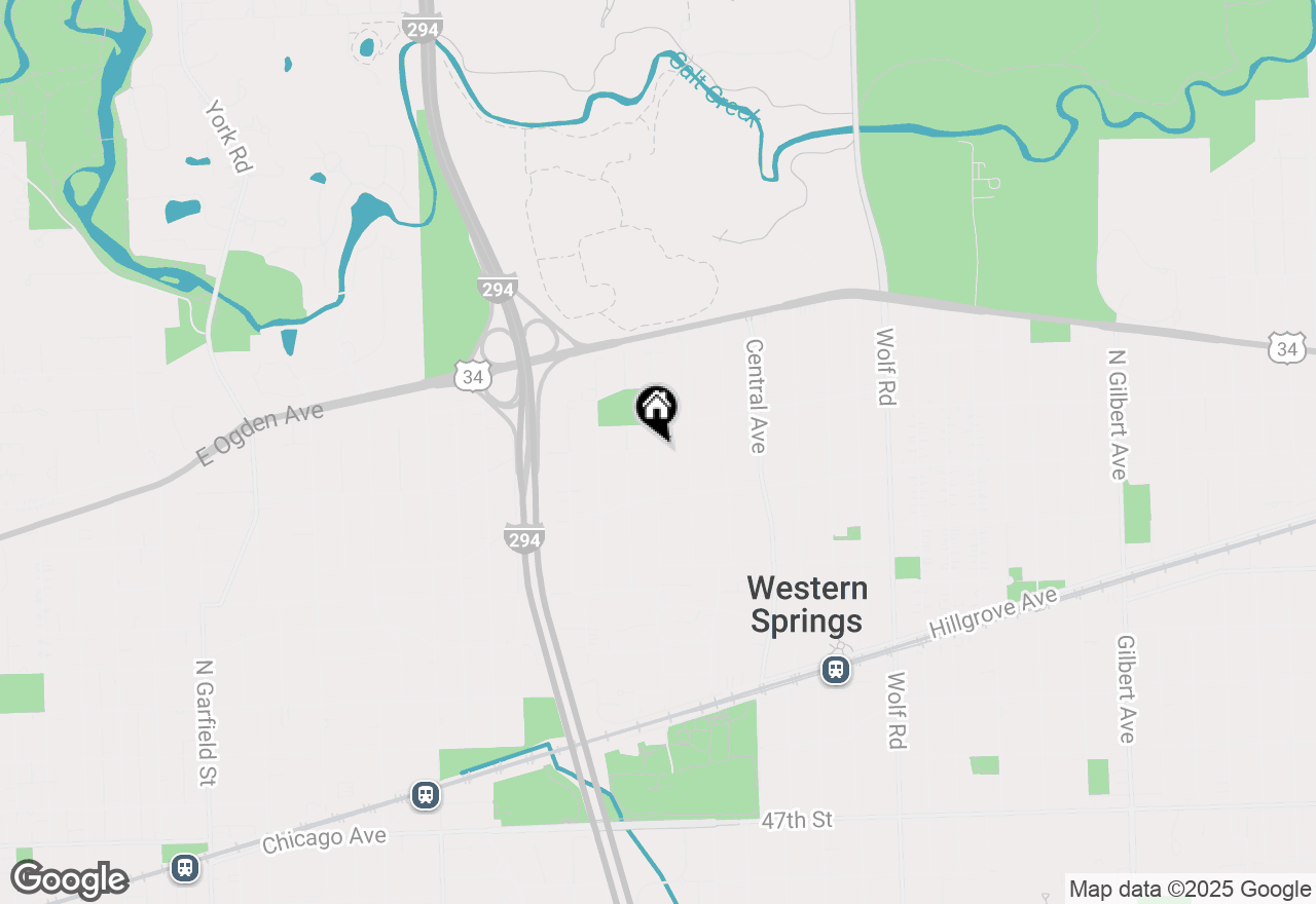 Map of 1400 Oak Street, Western Springs, IL 60558