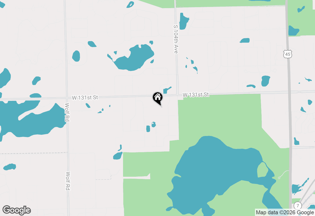 Map of 10521 Fitzsimmons Drive, Palos Park, IL 60464