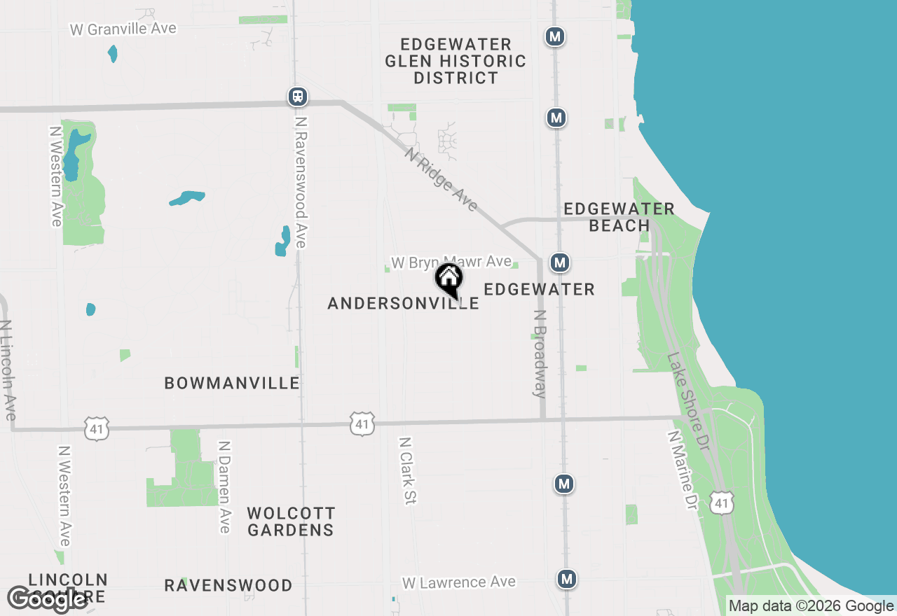 Map of 1419 W Catalpa Avenue #1S, Chicago, IL 60640
