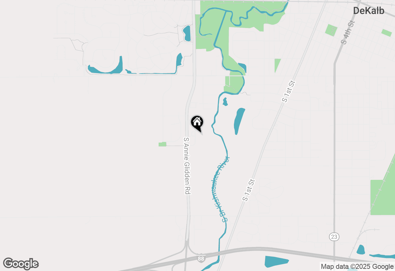 Map of 1232 Bellevue Drive #1, Dekalb, IL 60115