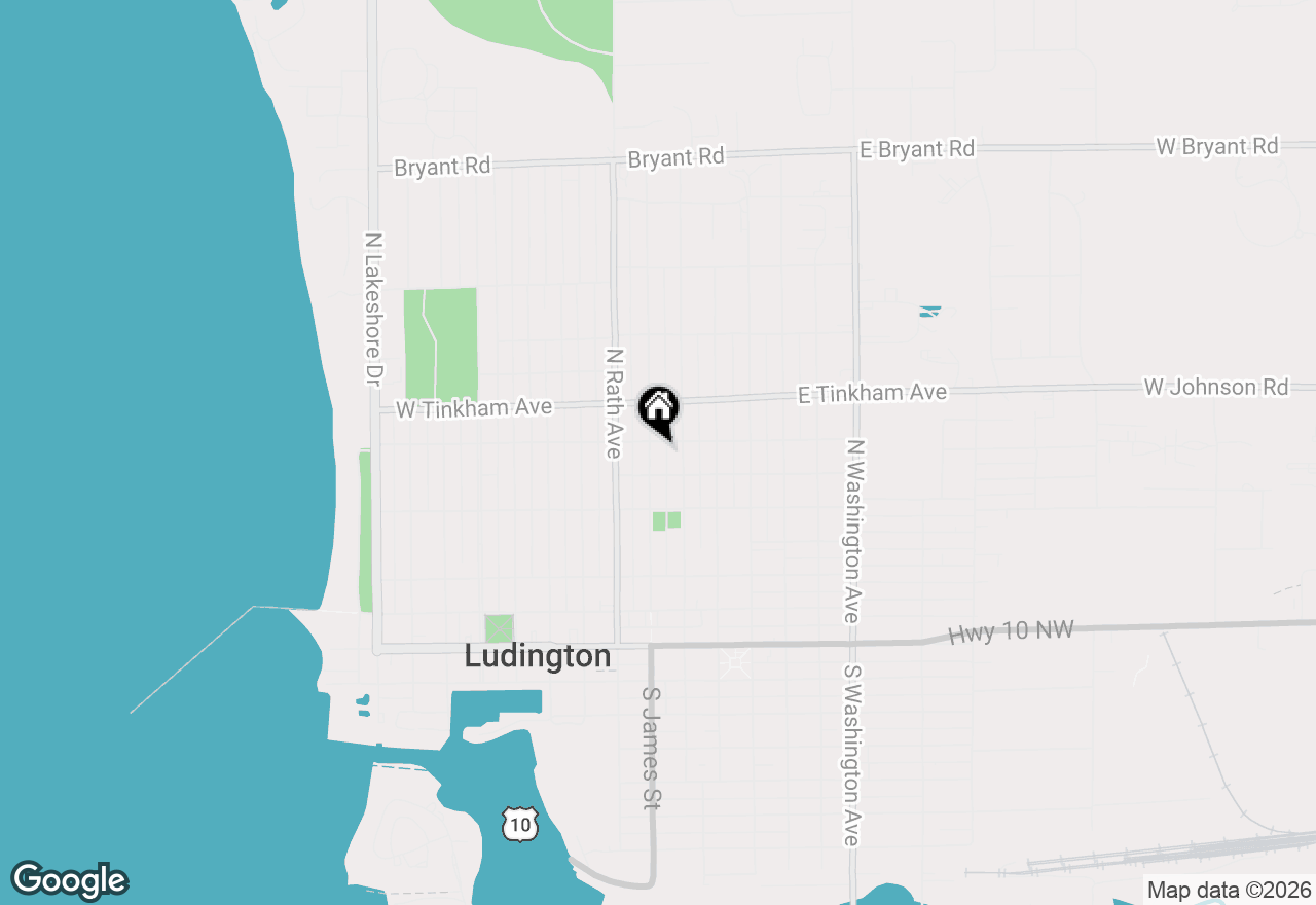 Map of 508 N James Street, Ludington, MI 49431
