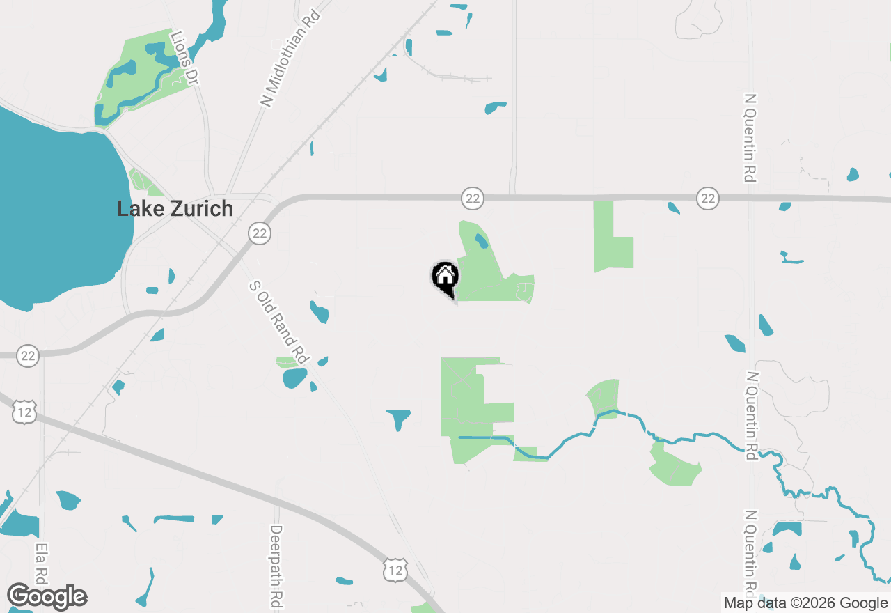 Map of 666 Surryse Road, Lake Zurich, IL 60047