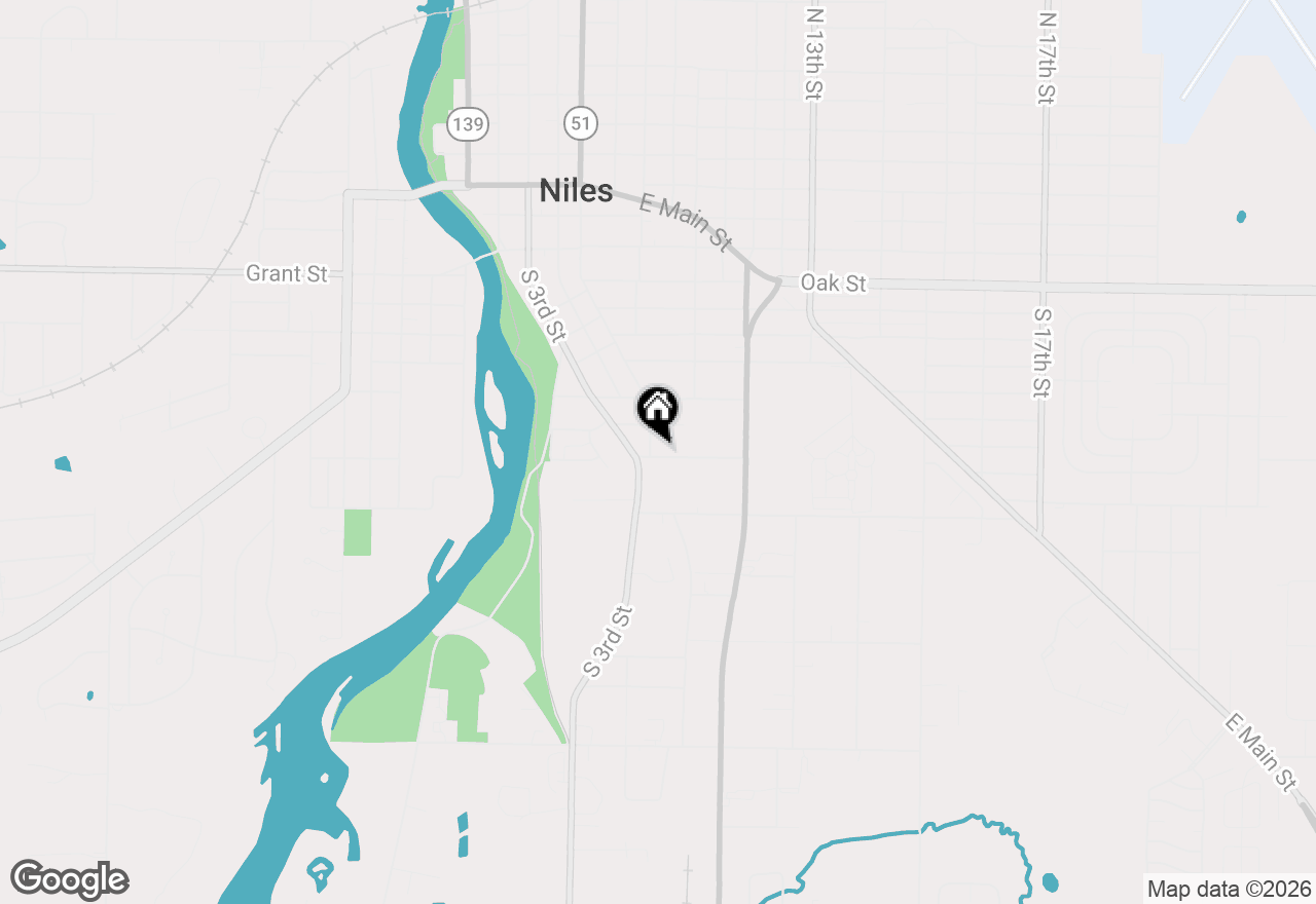 Map of 627 S 5th Street, Niles, MI 49120
