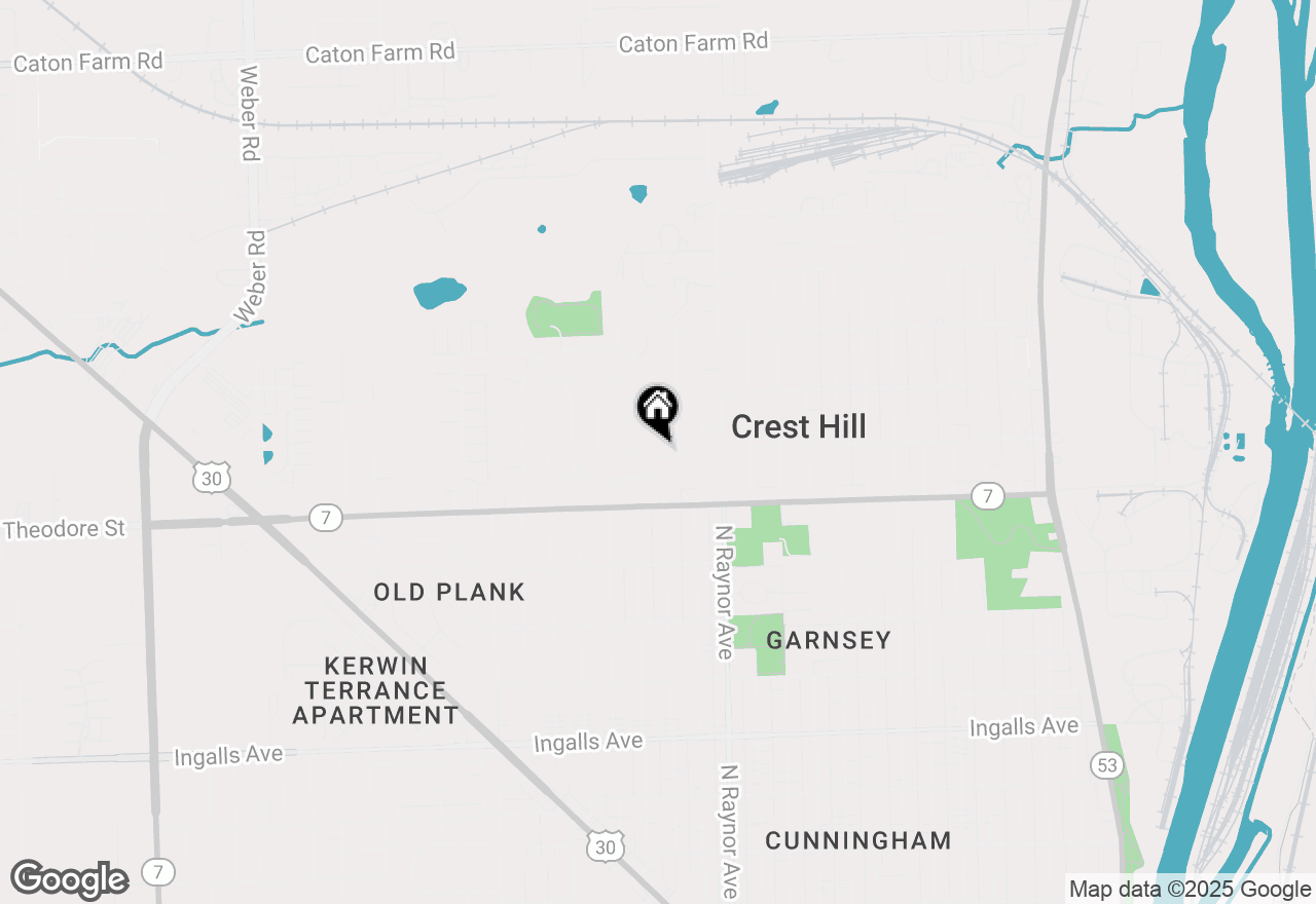 Map of 1917 Burry Circle Drive, Crest Hill, IL 60403