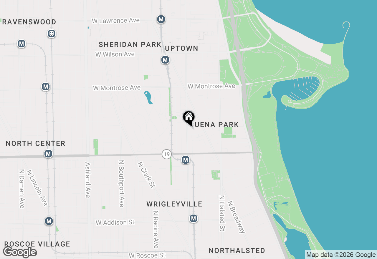Map of 4117 N Sheridan Road #2N, Chicago, IL 60613
