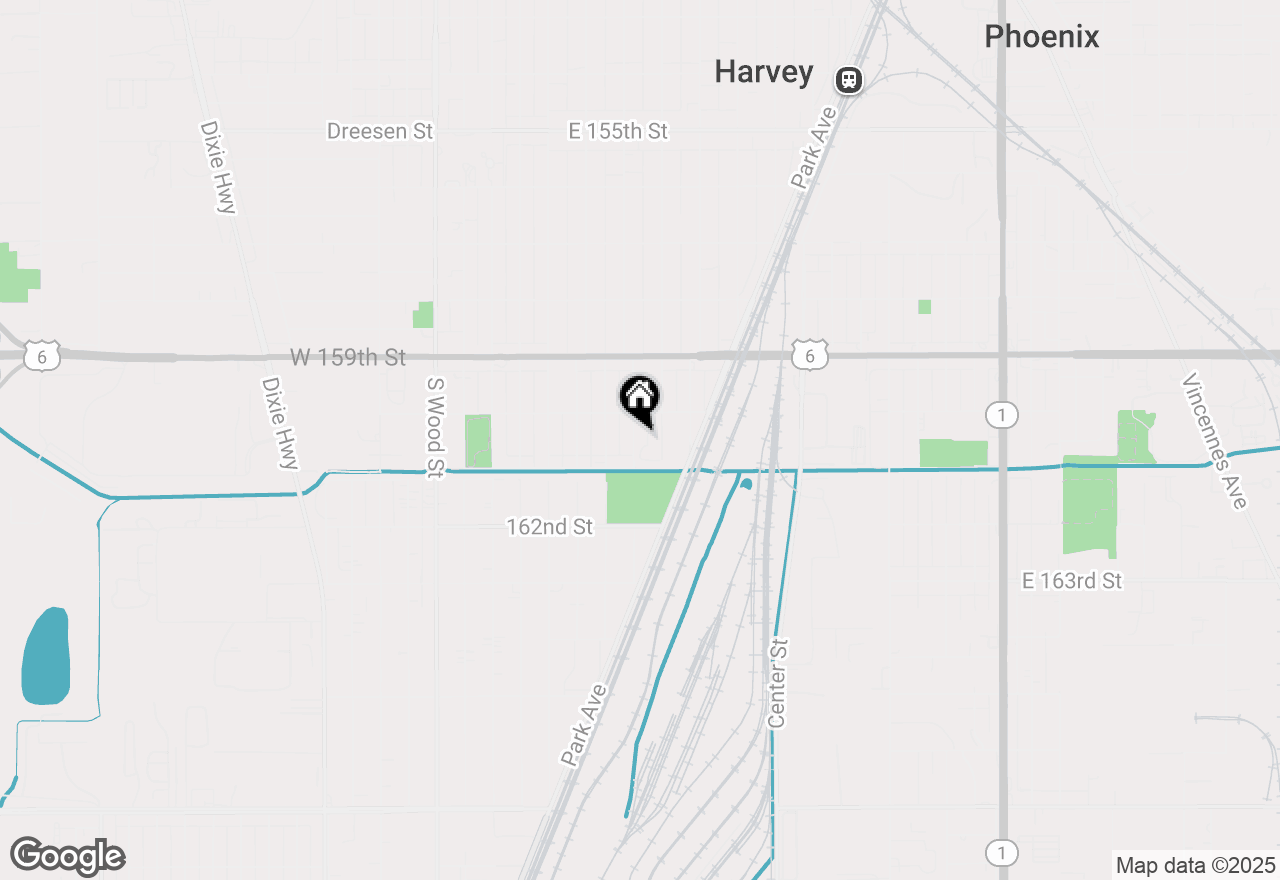 Map of 16019 Myrtle Avenue, Harvey, IL 60426