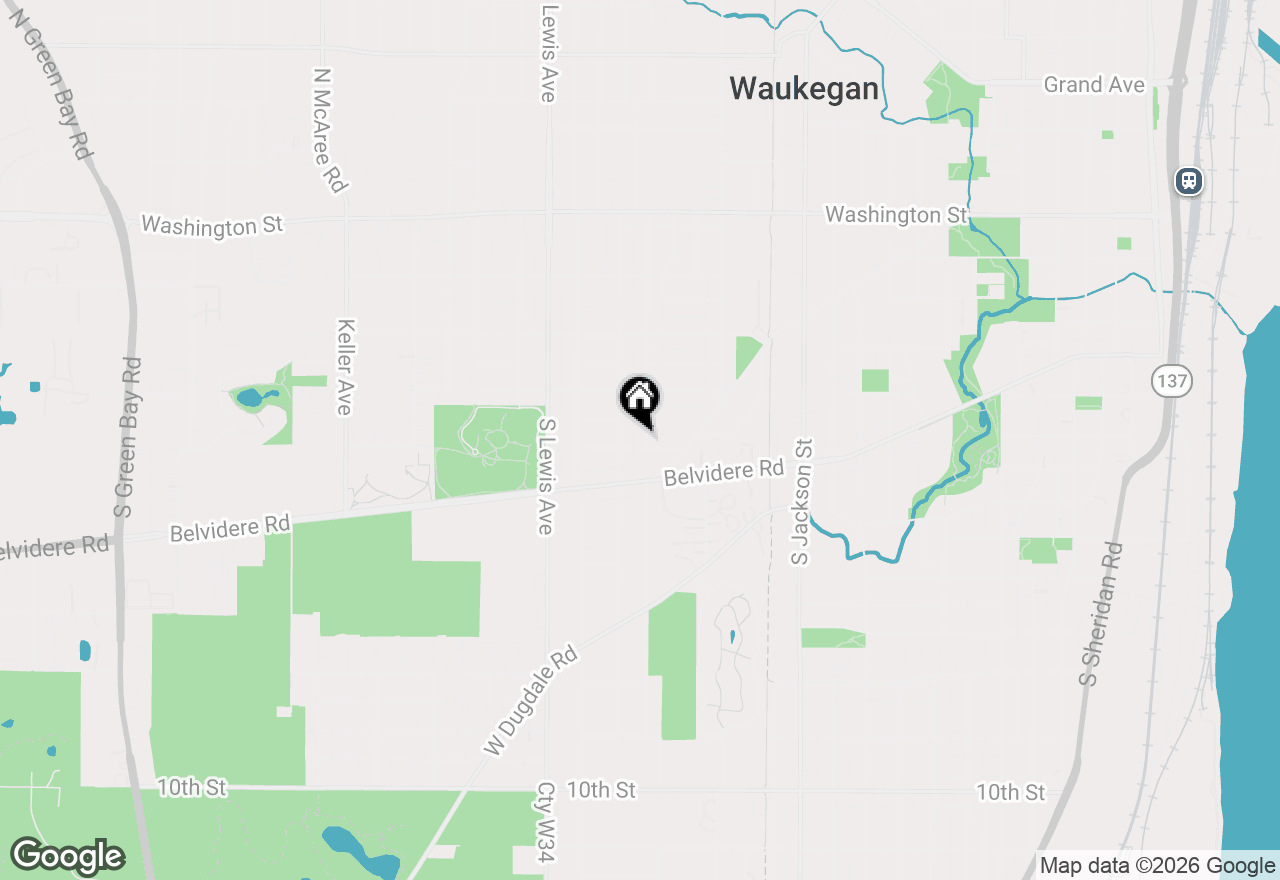 Map of 446 Washington Park, Waukegan, IL 60085