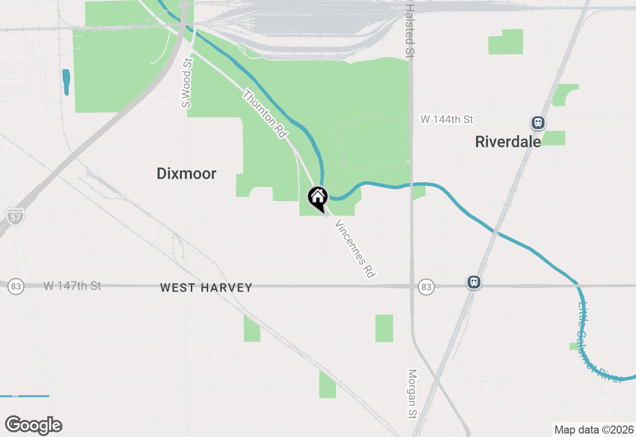 Map of 111 E 144th Court, Harvey, IL 60426