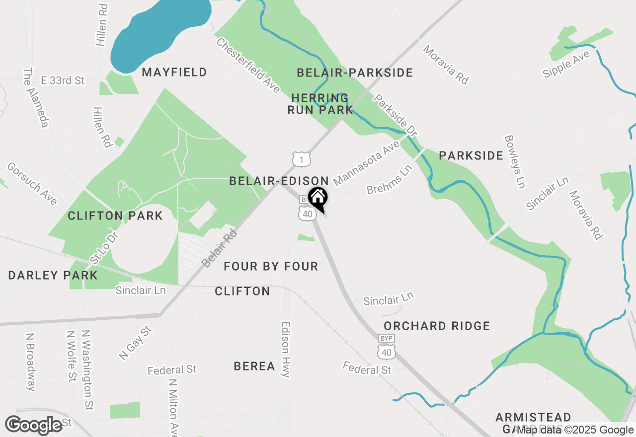 Map of 3444 Erdman Avenue, Baltimore, MD 21213