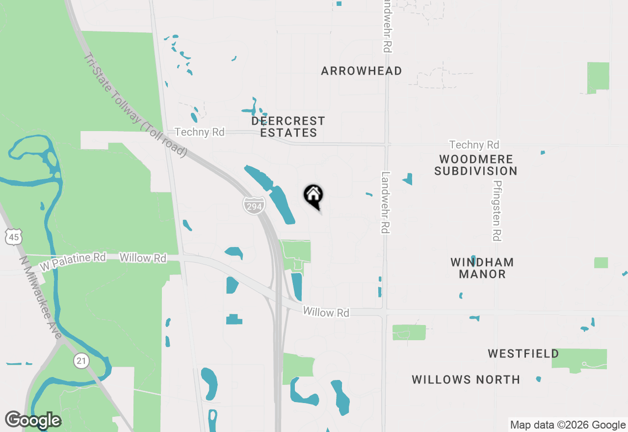 Map of 3456 Whirlaway Drive, Northbrook, IL 60062