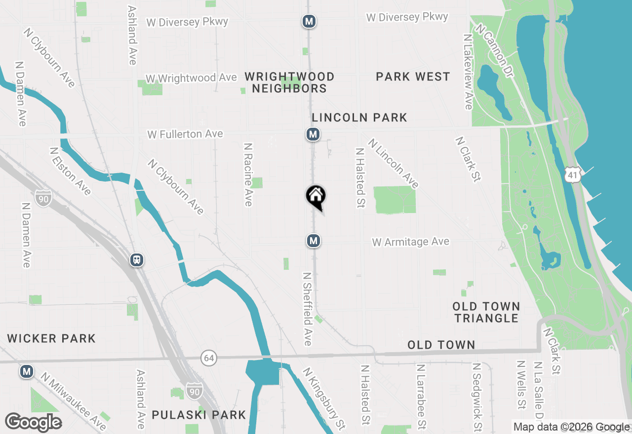 Map of 955 W Dickens Avenue #3R, Chicago, IL 60614