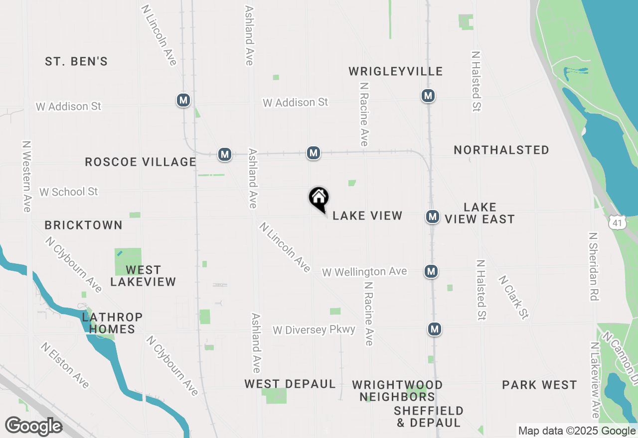 Map of 1351 W Belmont Avenue, Chicago, IL 60657