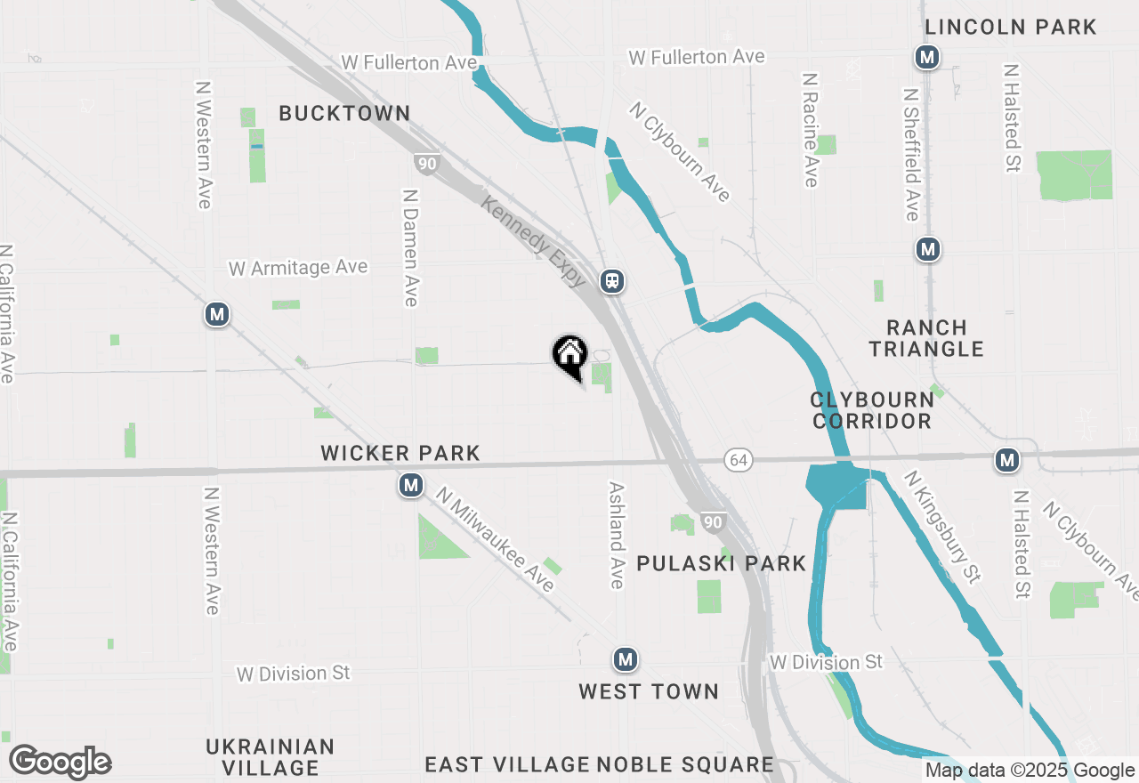 Map of 1735 N Paulina Street #213, Chicago, IL 60622