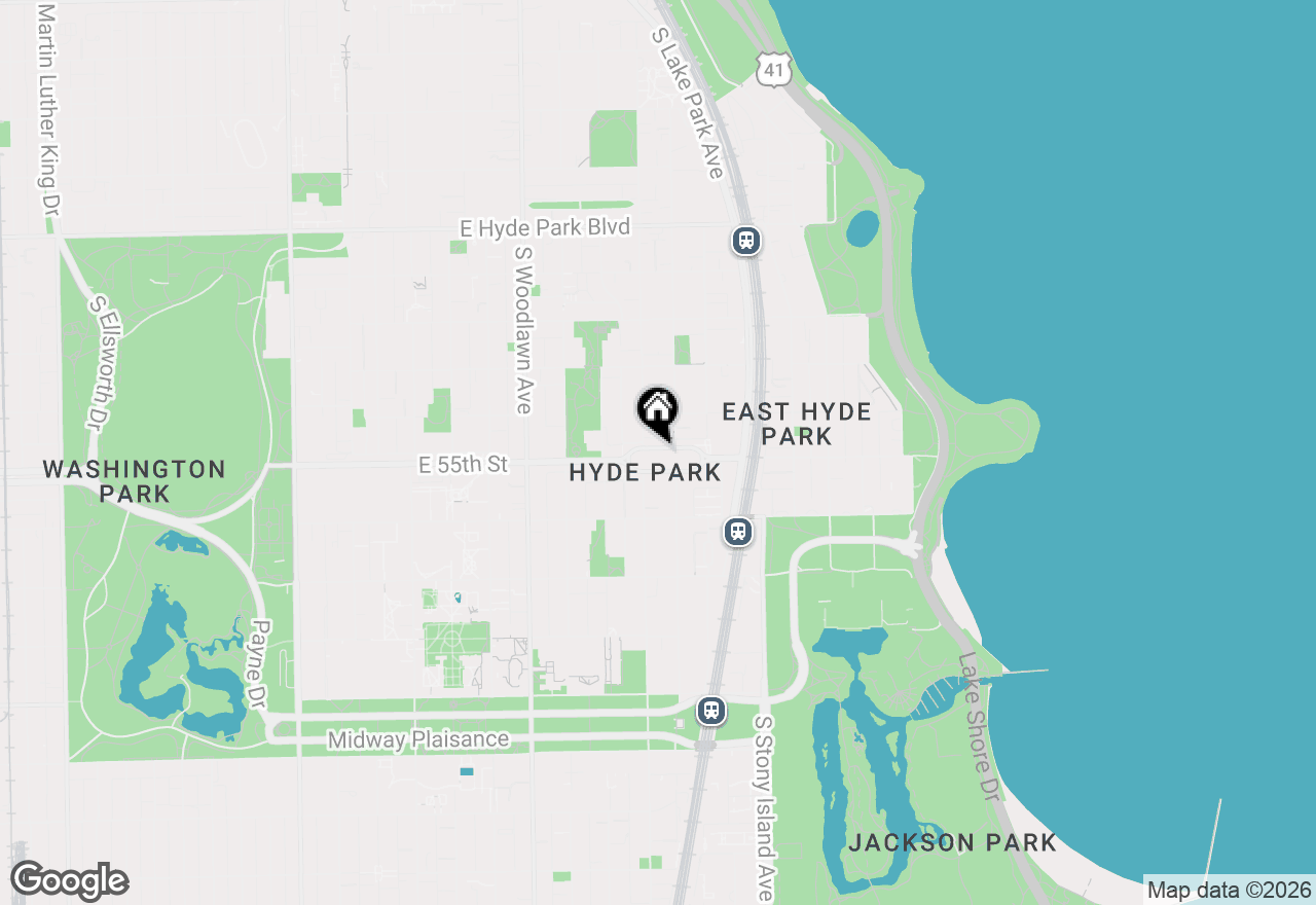 Map of 1451 E 55th Street #1030N, Chicago, IL 60615