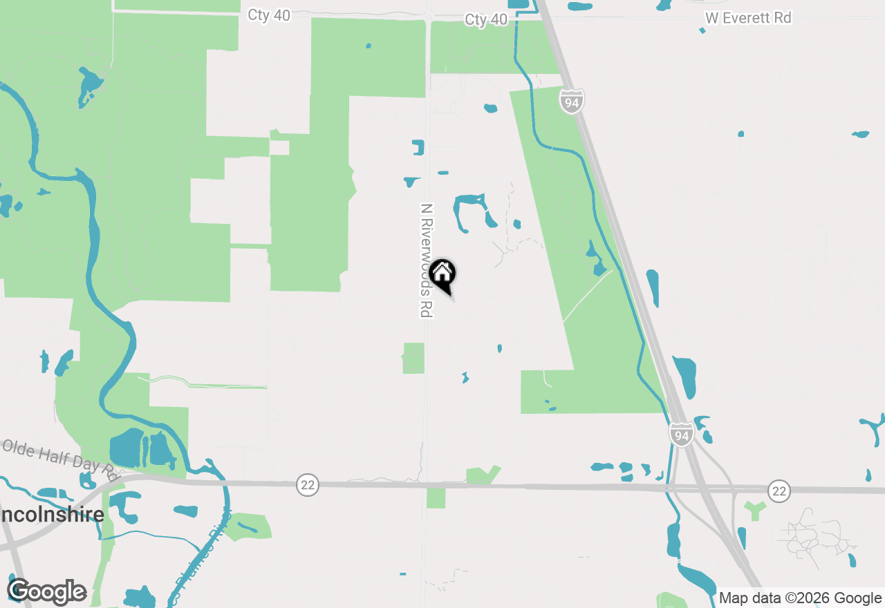 Map of 1601 Riverwoods Road, Lincolnshire, IL 60045