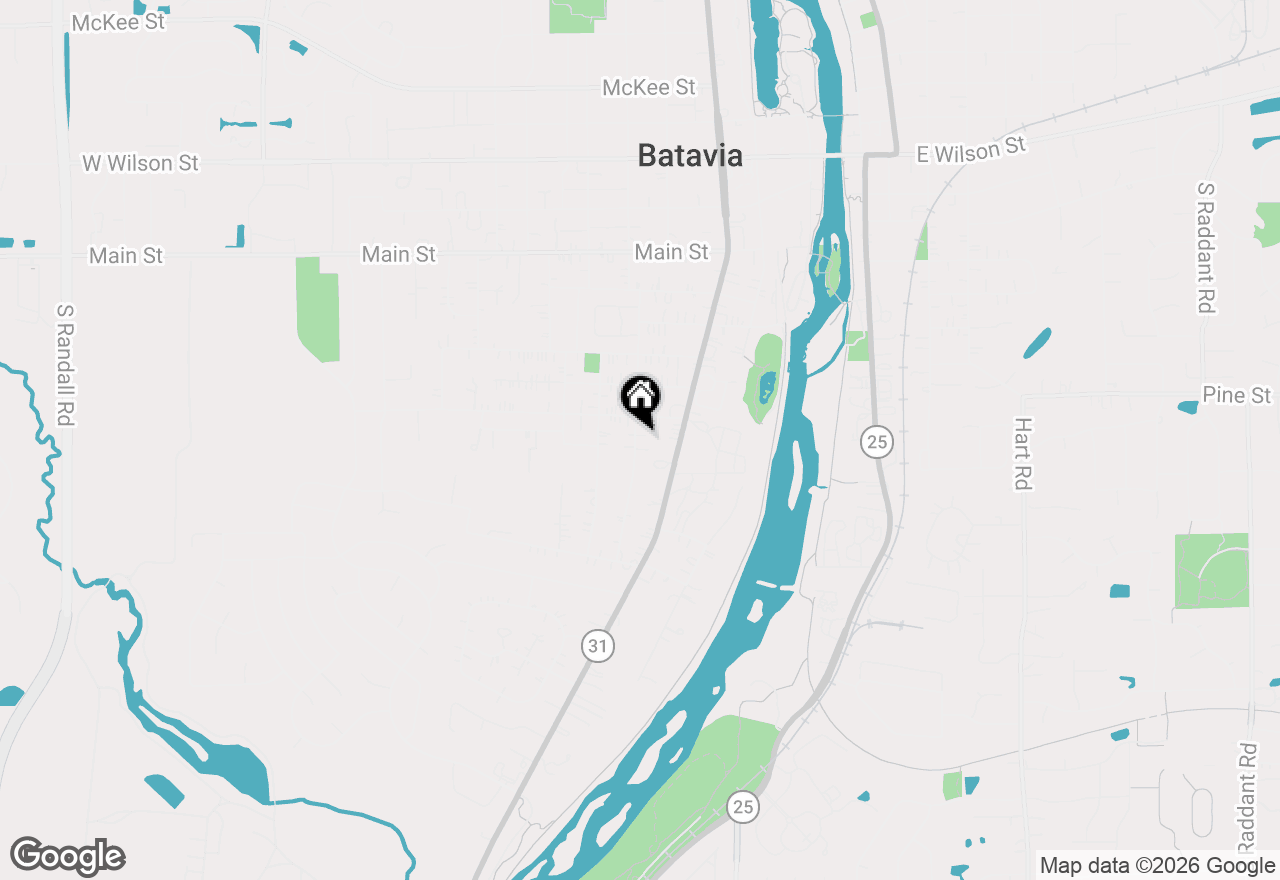 Map of 724 S Jefferson Street, Batavia, IL 60510