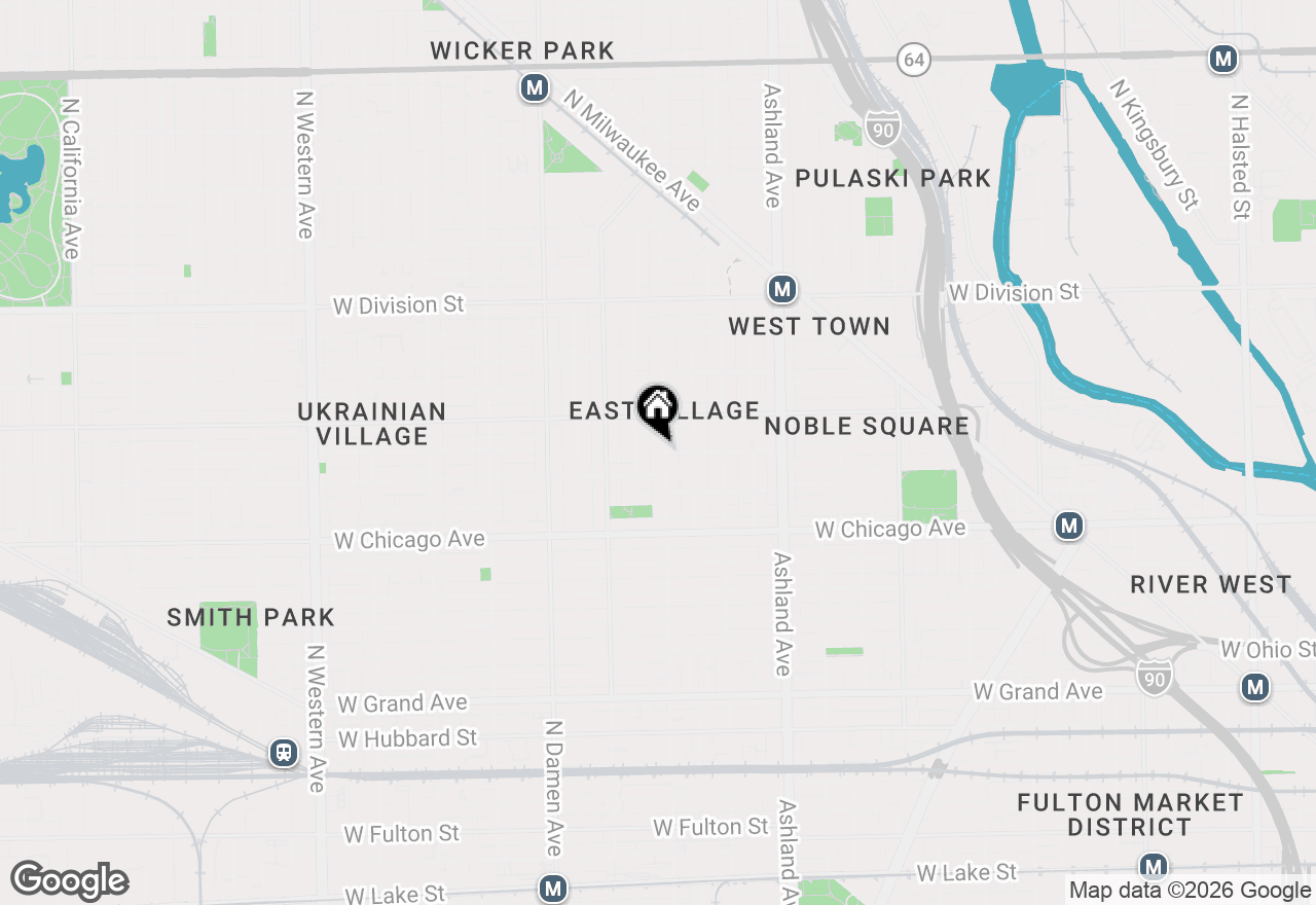Map of 922 N Wood Street #2, Chicago, IL 60622
