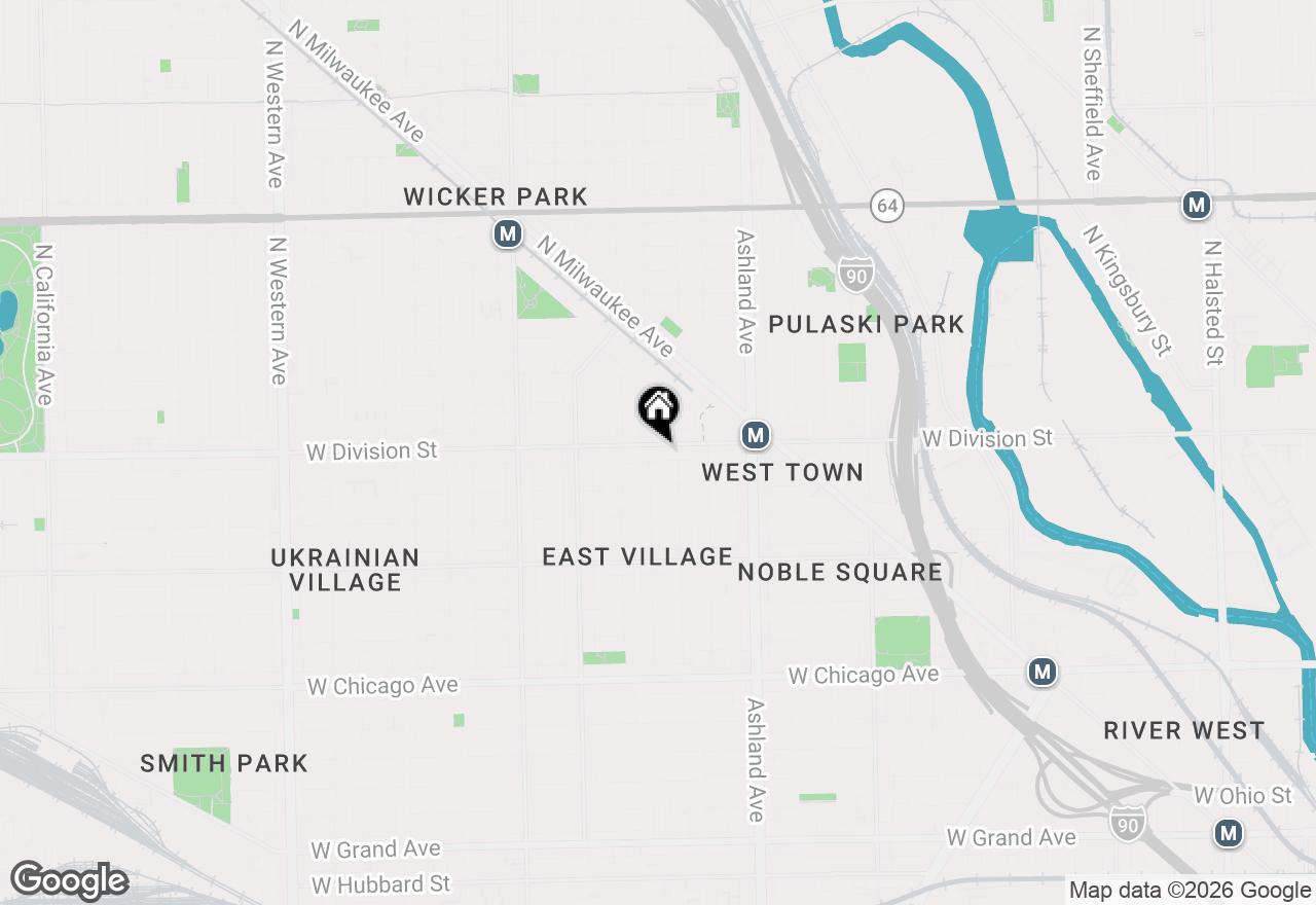 Map of 1737 W Division Street #203, Chicago, IL 60622