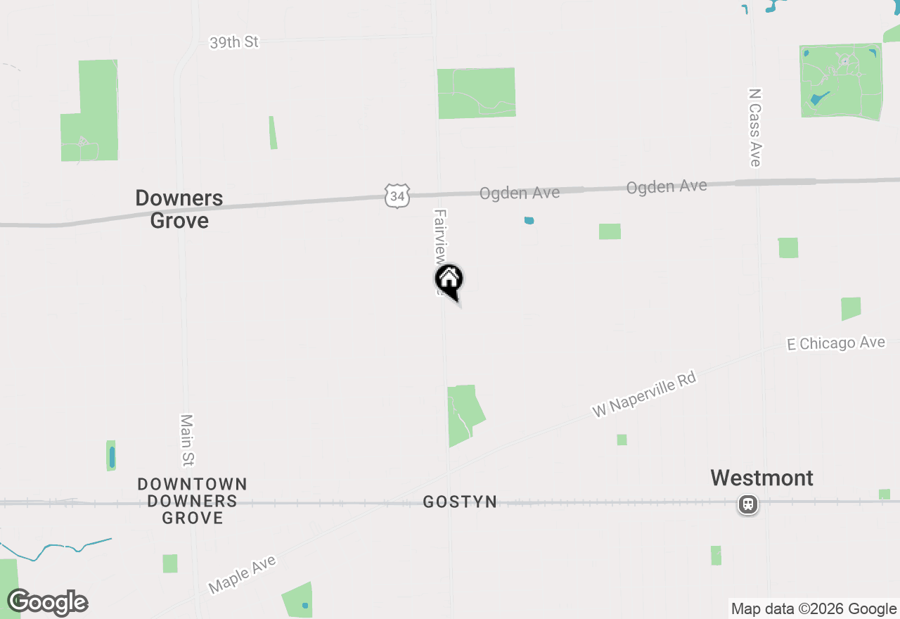 Map of 4551 Fairview Avenue, Downers Grove, IL 60515