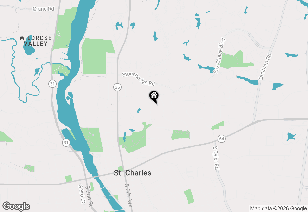 Map of 730 Persimmon Drive, St. Charles, IL 60174