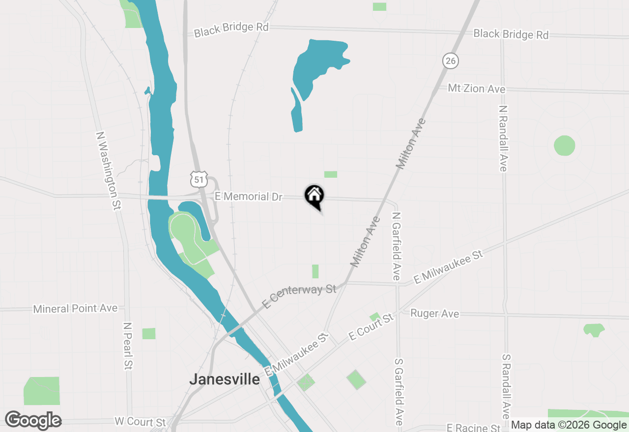 Map of 712 Caroline St, Janesville, WI 53545