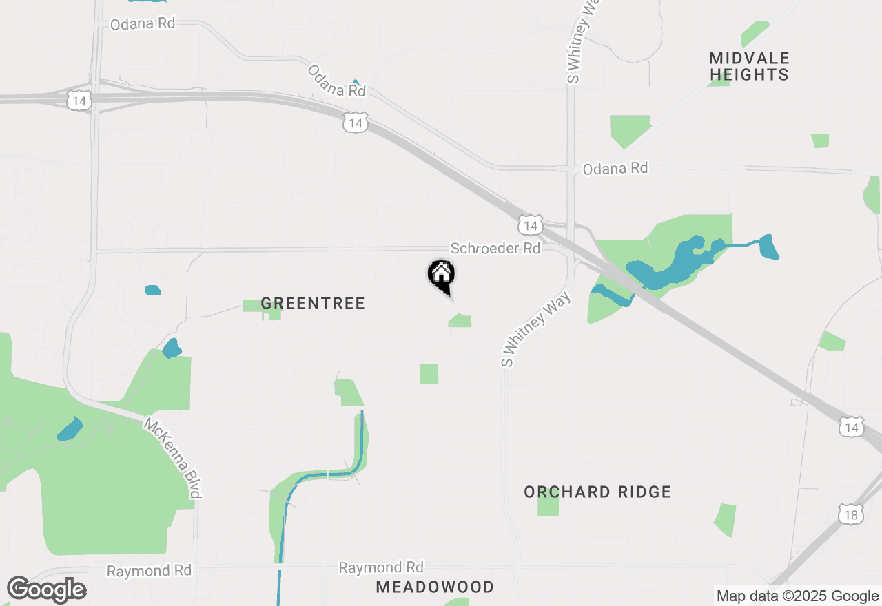 Map of 1021 & 1022 Hampshire Place, Madison, WI 53711