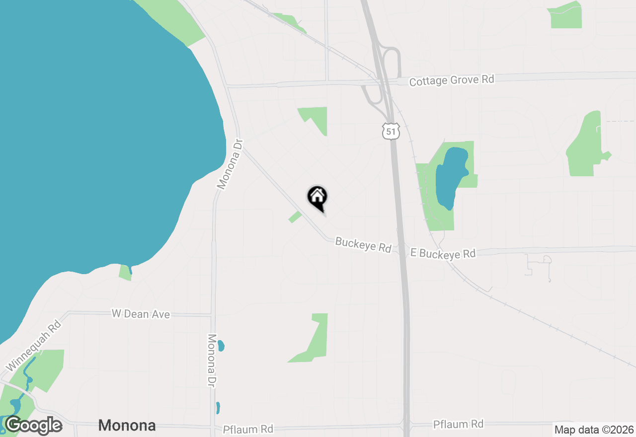 Map of 105 E Lakeview Avenue, Madison, WI 53716