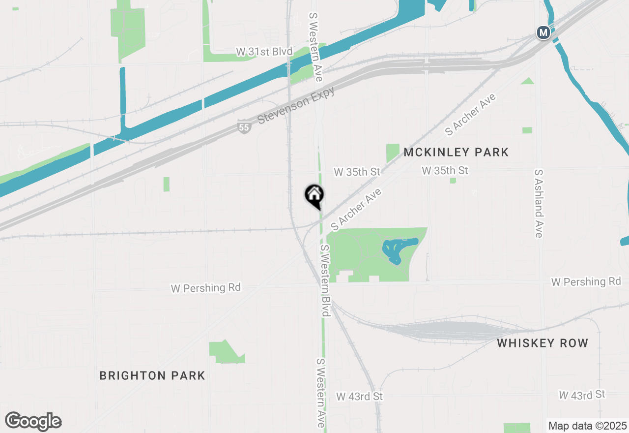 Map of 3628 S Western Avenue #D, Chicago, IL 60609