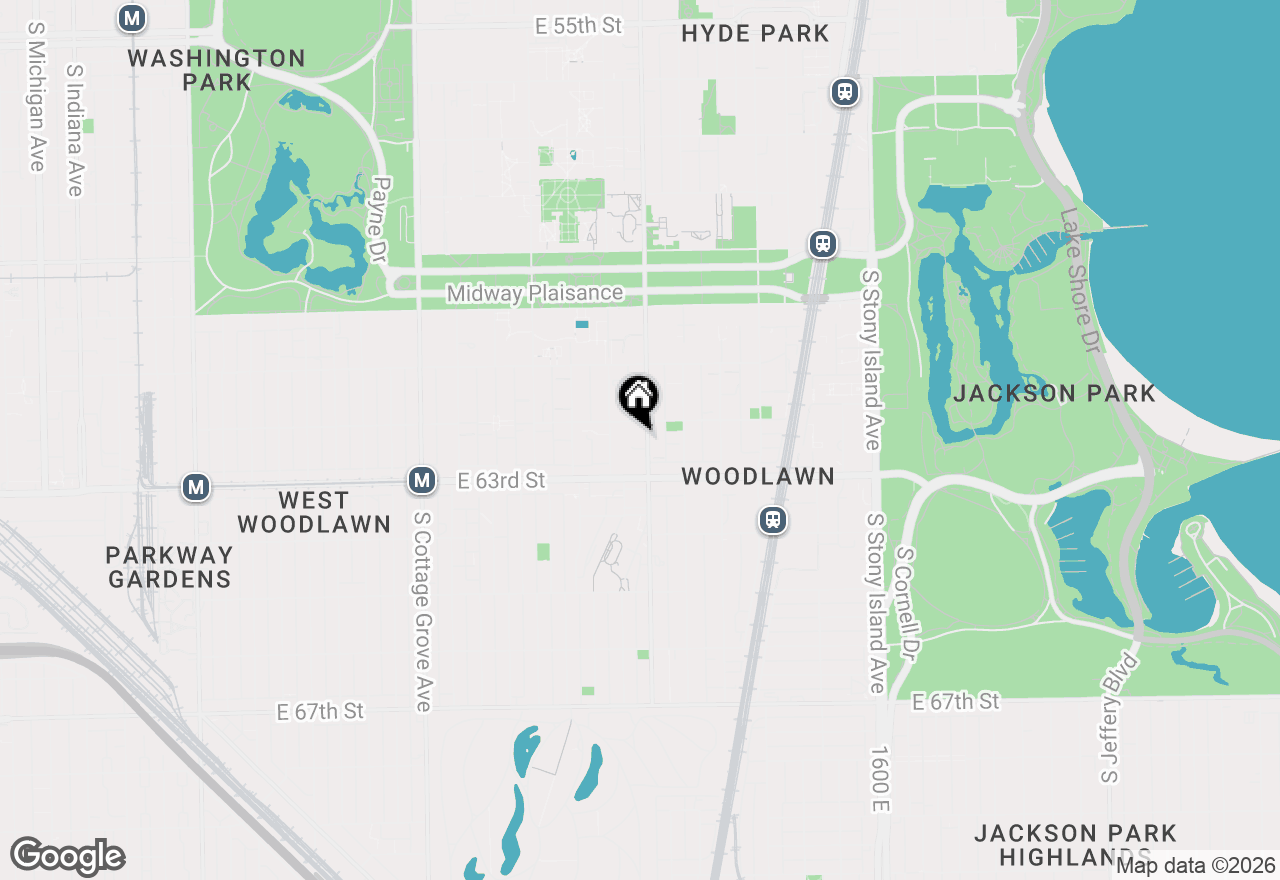 Map of 6216 S Woodlawn Avenue #A, Chicago, IL 60637