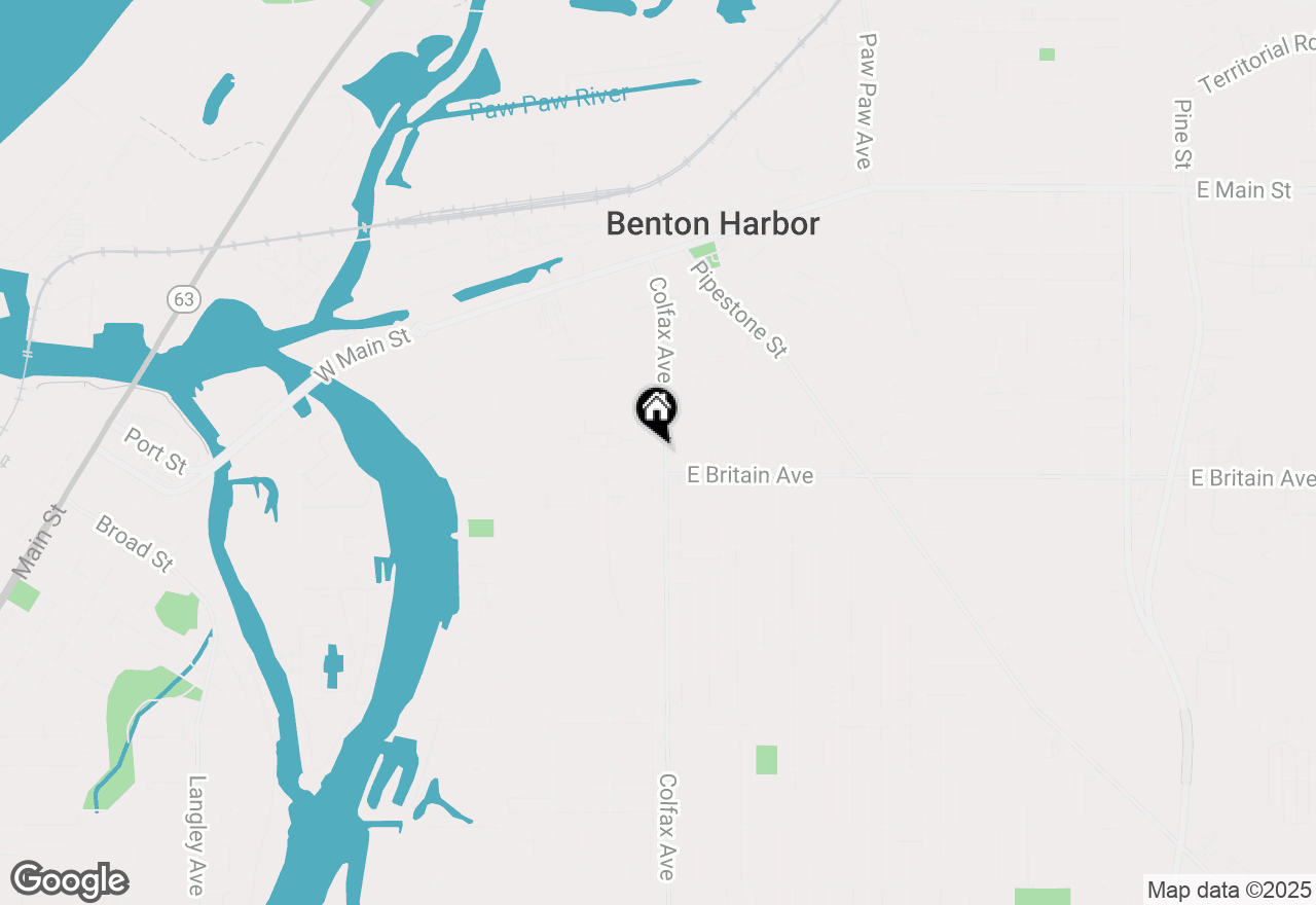 Map of 460 Colfax Avenue, Benton Harbor, MI 49022