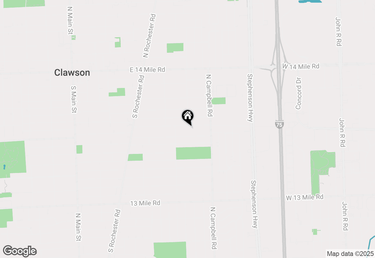 Map of 1322 Whitcomb Avenue, Royal Oak, MI 48073