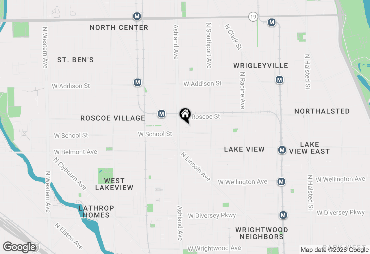 Map of 1523 W Henderson Street #E, Chicago, IL 60657