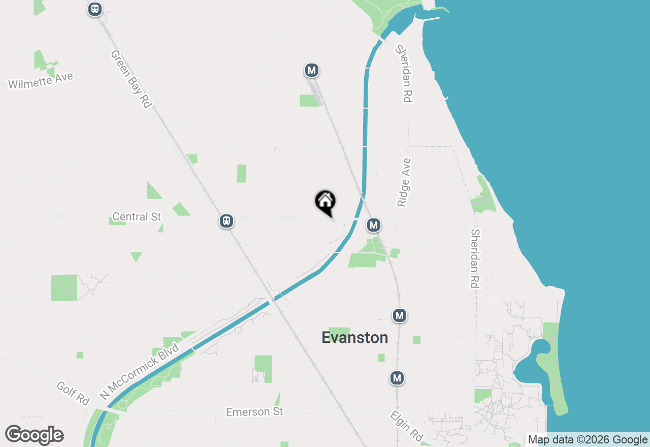 Map of 1300 Central Street #302, Evanston, IL 60201