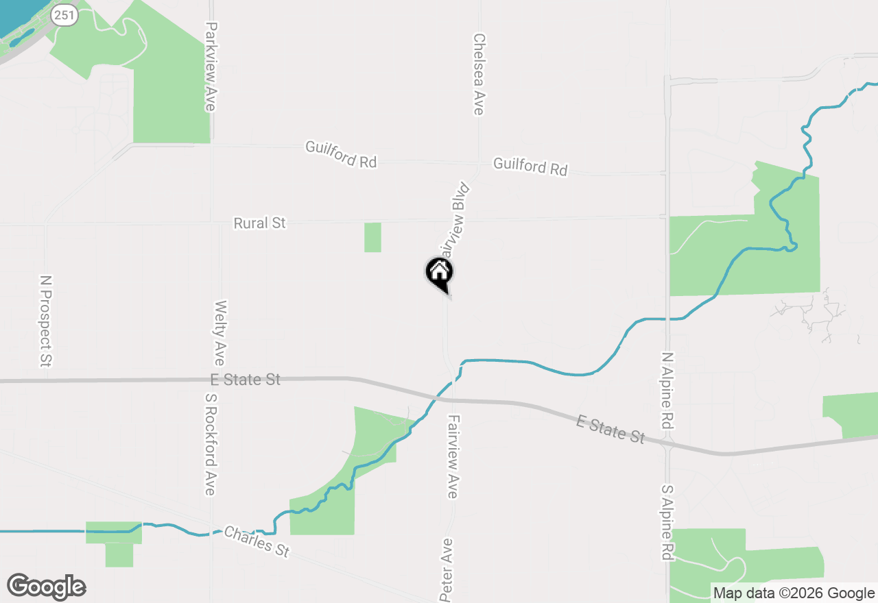 Map of 404 Fairview Boulevard, Rockford, IL 61107