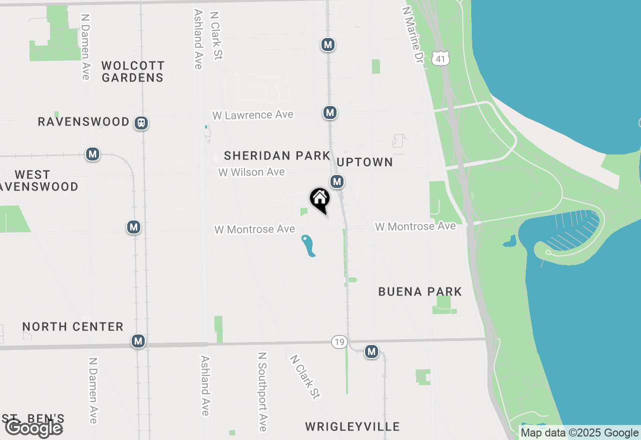 Map of 4417 N Racine Avenue #1N, Chicago, IL 60640