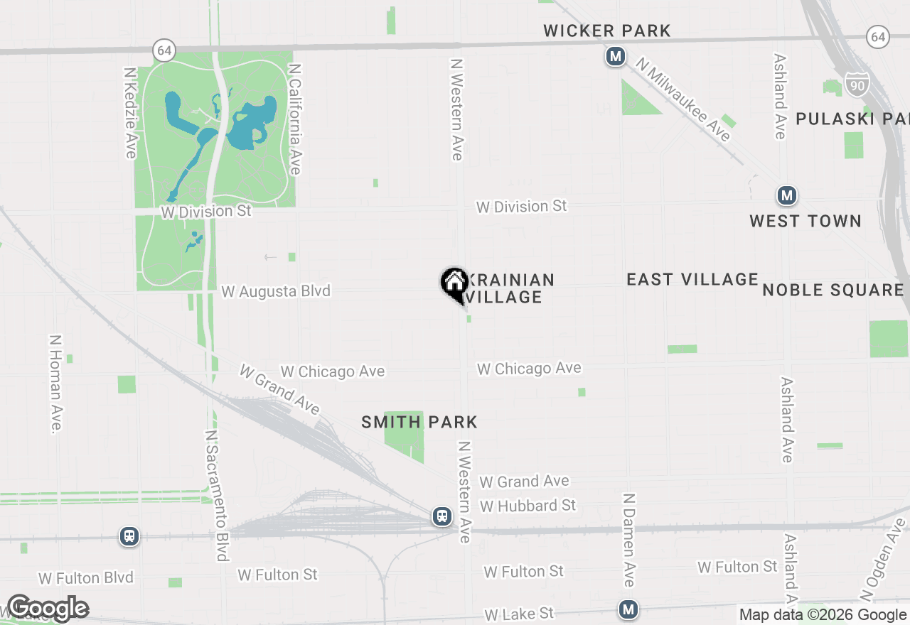 Map of 2411 W Walton Street #2E, Chicago, IL 60622