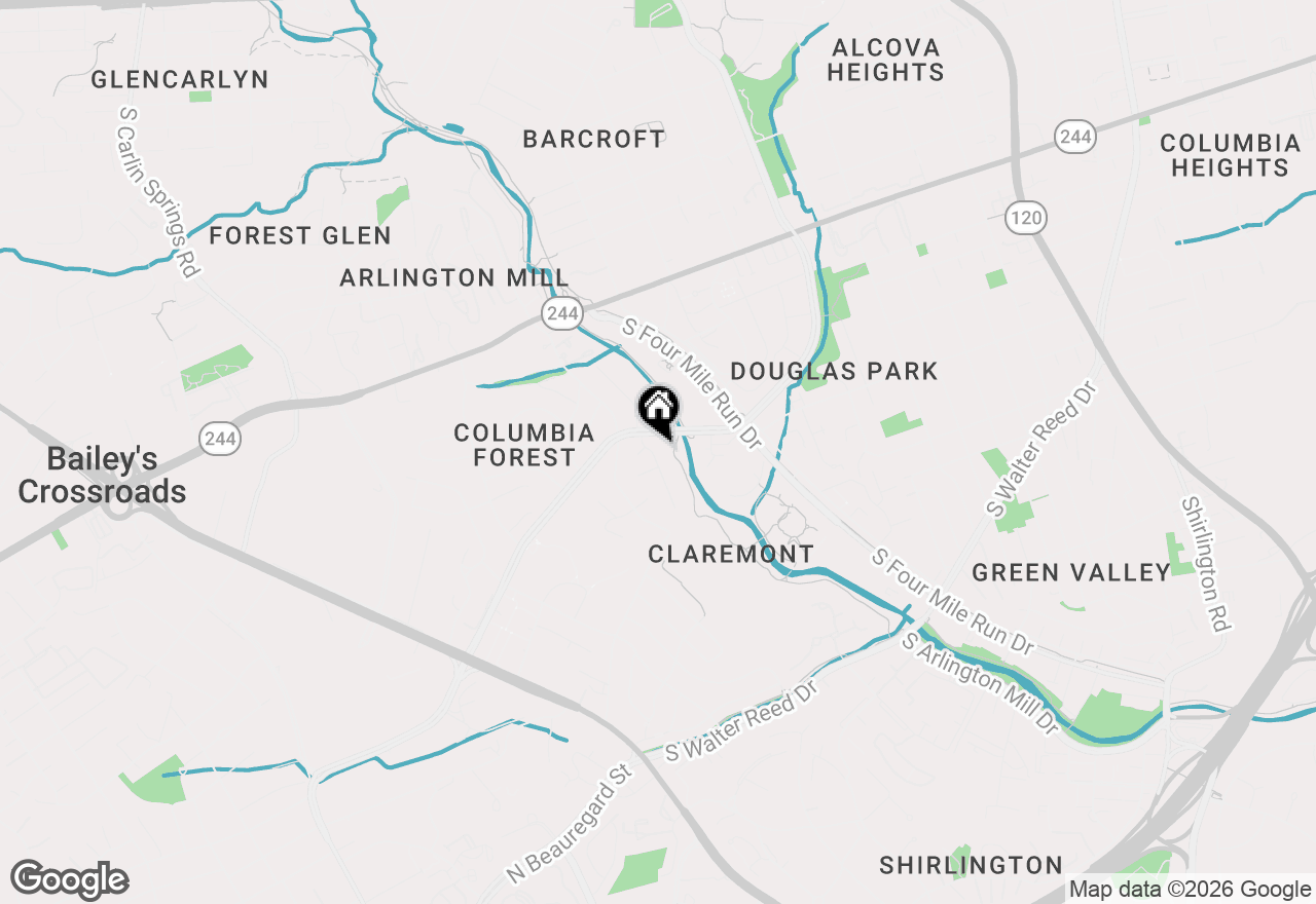 Map of 1309 S Buchanan Street, Arlington, VA 22204