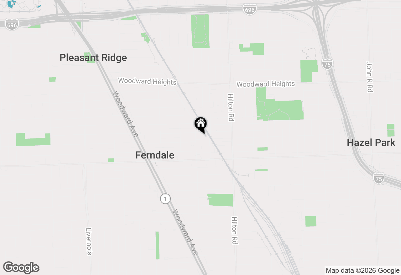 Map of 541 E Breckenridge Street, Ferndale, MI 48220